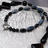 Handmade semi-precious bead necklace, unique beaded necklace A13