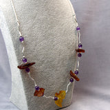 sterling silver semi-precious necklace