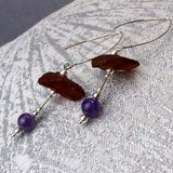 semi-precious stone bead earrings handcrafted uk