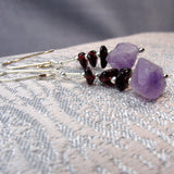 Handmade semi-precious statement earrings, unique semi-statement earrings  A20