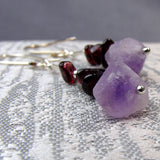 Handmade semi-precious statement earrings, unique semi-statement earrings  A20