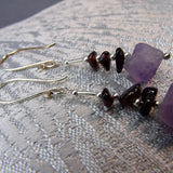 Handmade semi-precious statement earrings, unique semi-statement earrings  A20