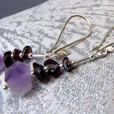 Handmade semi-precious statement earrings, unique semi-statement earrings  A20
