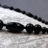 black onyx semi-precious stone beads