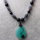 unique semi-precious pendant necklace uk