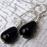 beaded earrings handmade black onyx