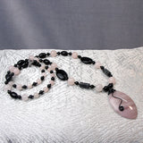 long semi-precious stone necklace, semi-precious bead jewellery