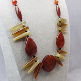 longer length chunky semi-precious bead necklace