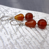 carnelian beaded earrings uk