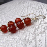 Handmade semi-precious bead earrings, unique handcrafted earrings A26