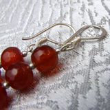Handmade semi-precious bead earrings, unique handcrafted earrings A26