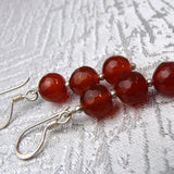 Handmade semi-precious bead earrings, unique handcrafted earrings A26