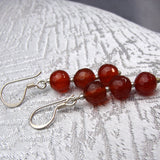 Handmade semi-precious bead earrings, unique handcrafted earrings A26