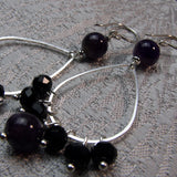 handmade bead hoop earrings