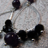 long semi-precious bead earrings