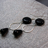 long drop black onyx earrings uk
