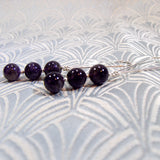 long drop purple earrings uk