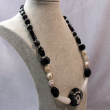chunky semi-precious bead short necklace handmade chunky semi-precious beads