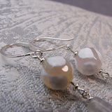white semi-precious stone beads