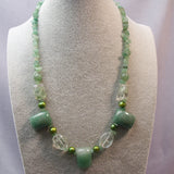 Handmade Semi-Precious Stone Necklace, Semi-Precious Bead Necklace A23