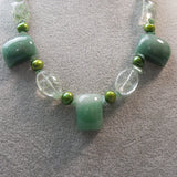 Handmade Semi-Precious Stone Necklace, Semi-Precious Bead Necklace A23