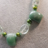 Handmade Semi-Precious Stone Necklace, Semi-Precious Bead Necklace A23
