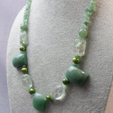 Handmade Semi-Precious Stone Necklace, Semi-Precious Bead Necklace A23