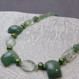Handmade Semi-Precious Stone Necklace, Semi-Precious Bead Necklace A23