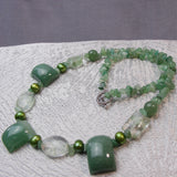 Handmade Semi-Precious Stone Necklace, Semi-Precious Bead Necklace A23