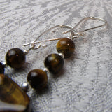 semi-precious bead earrings longer length
