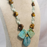 handmade chunky semi-precious bead necklace