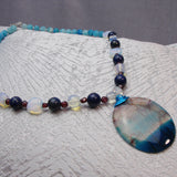 handmade semi-precious blue necklace