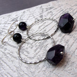 amethyst hoop earrings handcrafted uk