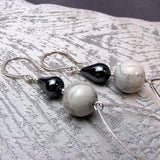 long drop semi-precious bead earrings handmade uk