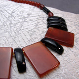 chunky carnelian bead necklace