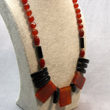 chunky carnelian handmade bead necklace