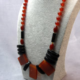 carnelian necklace chunky handmade design