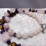 pink rose quartz beads