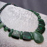 chunky green beaded necklace