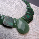 chunky green semi-precious stone necklace