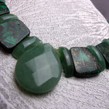 green aventurine chunky semi-precious bead necklace