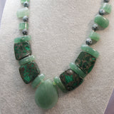 chunky semi-precious bead necklace handmade uk