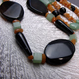 Long Chunky Handmade Necklace, Long unique statement necklace A29