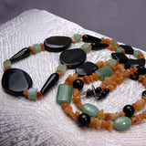 Long Chunky Handmade Necklace, Long unique statement necklace A29