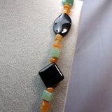 Long Chunky Handmade Necklace, Long unique statement necklace A29