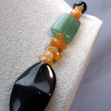 Long Chunky Handmade Necklace, Long unique statement necklace A29