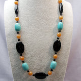 Chunky handmade necklace, semi-precious bead statement necklace, A30