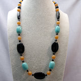Chunky handmade necklace, semi-precious bead statement necklace, A30