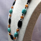 Chunky handmade necklace, semi-precious bead statement necklace, A30