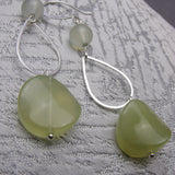Long Unique Handmade Semi-Precious Bead Statement Earrings UK A47